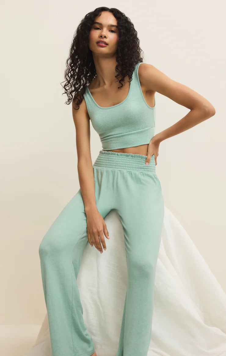Dawn Smocked Pant - Crystal Green