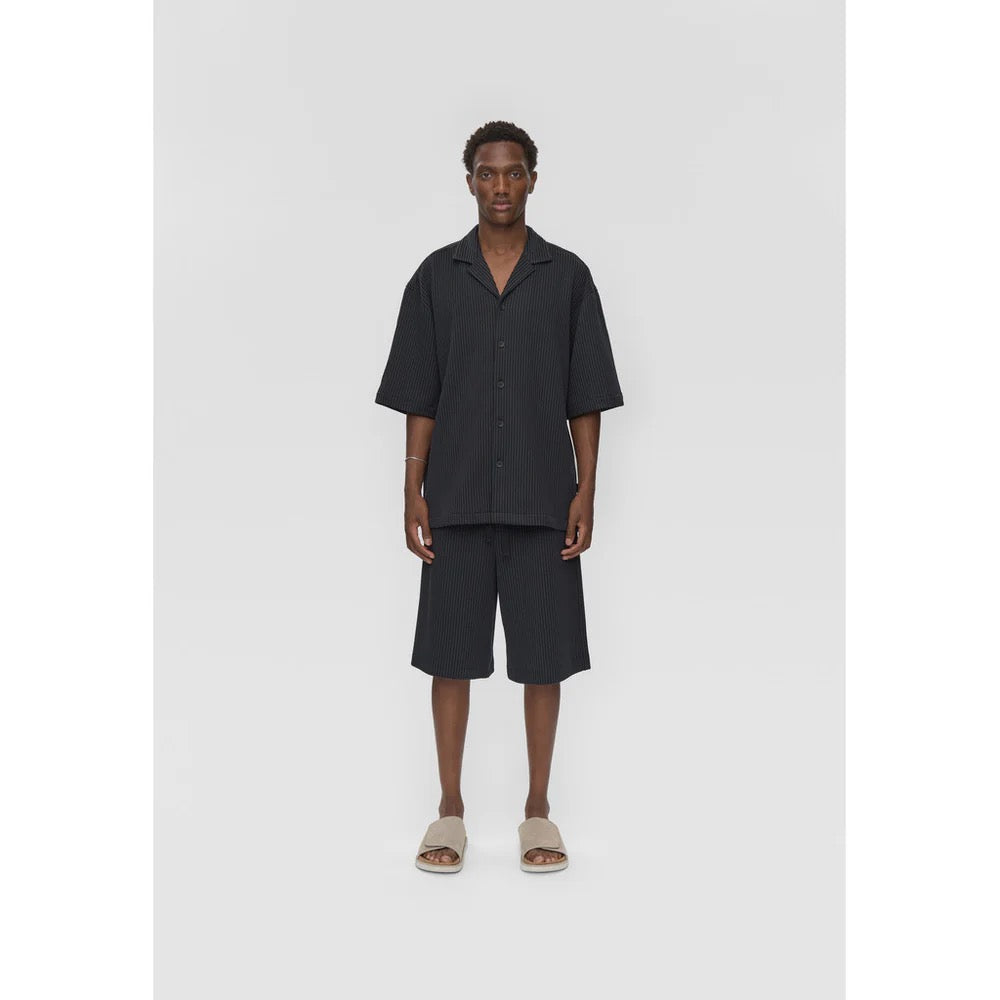 Keaton OVZ Stripe Shirt - Black