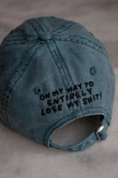 Lose My Shit Front & Back Dad Hat - Vintage Teal