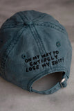 Lose My Shit Front & Back Dad Hat - Vintage Teal