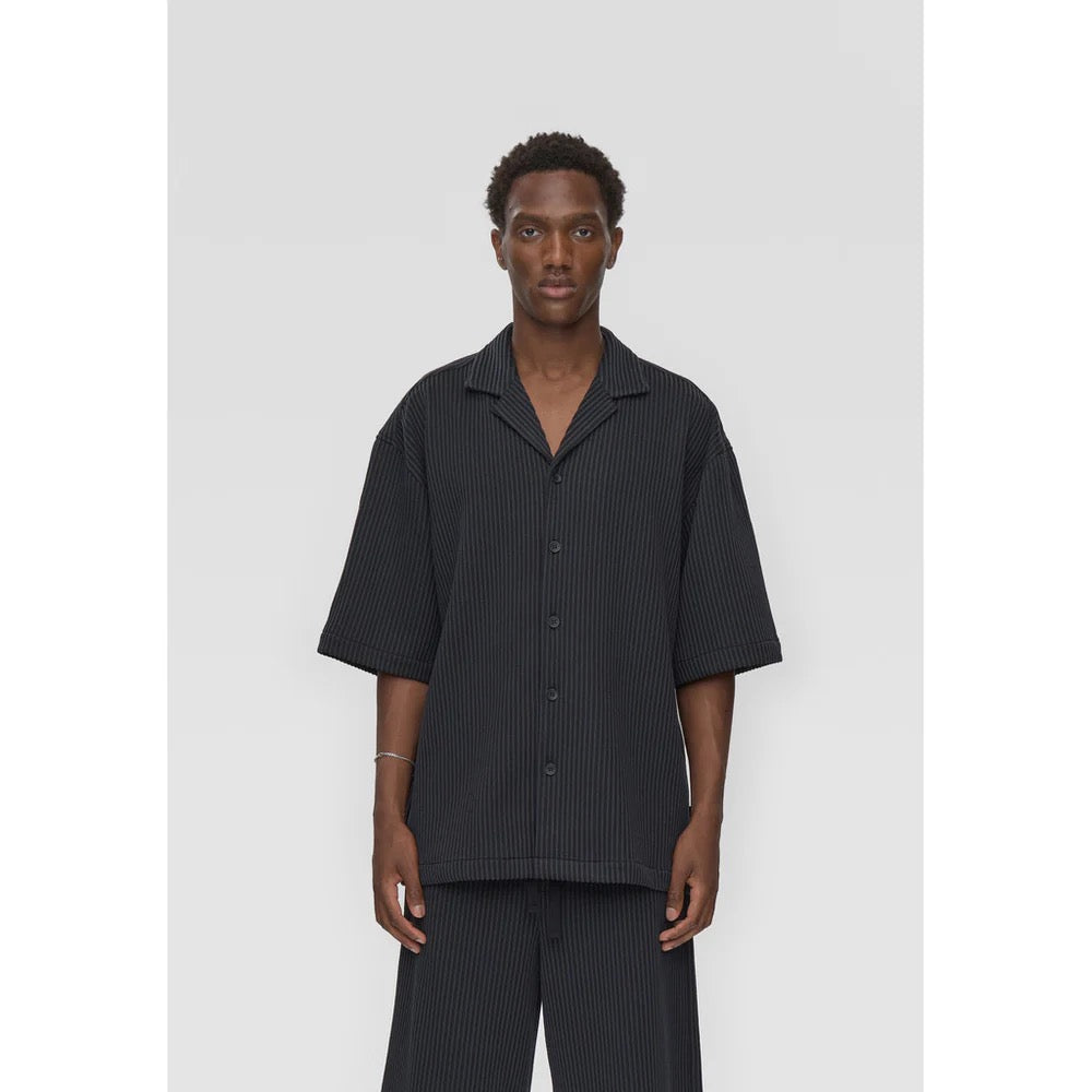 Keaton OVZ Stripe Shirt - Black