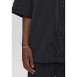 Keaton OVZ Stripe Shirt - Black