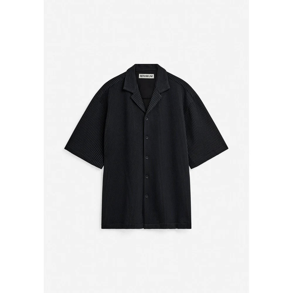 Keaton OVZ Stripe Shirt - Black