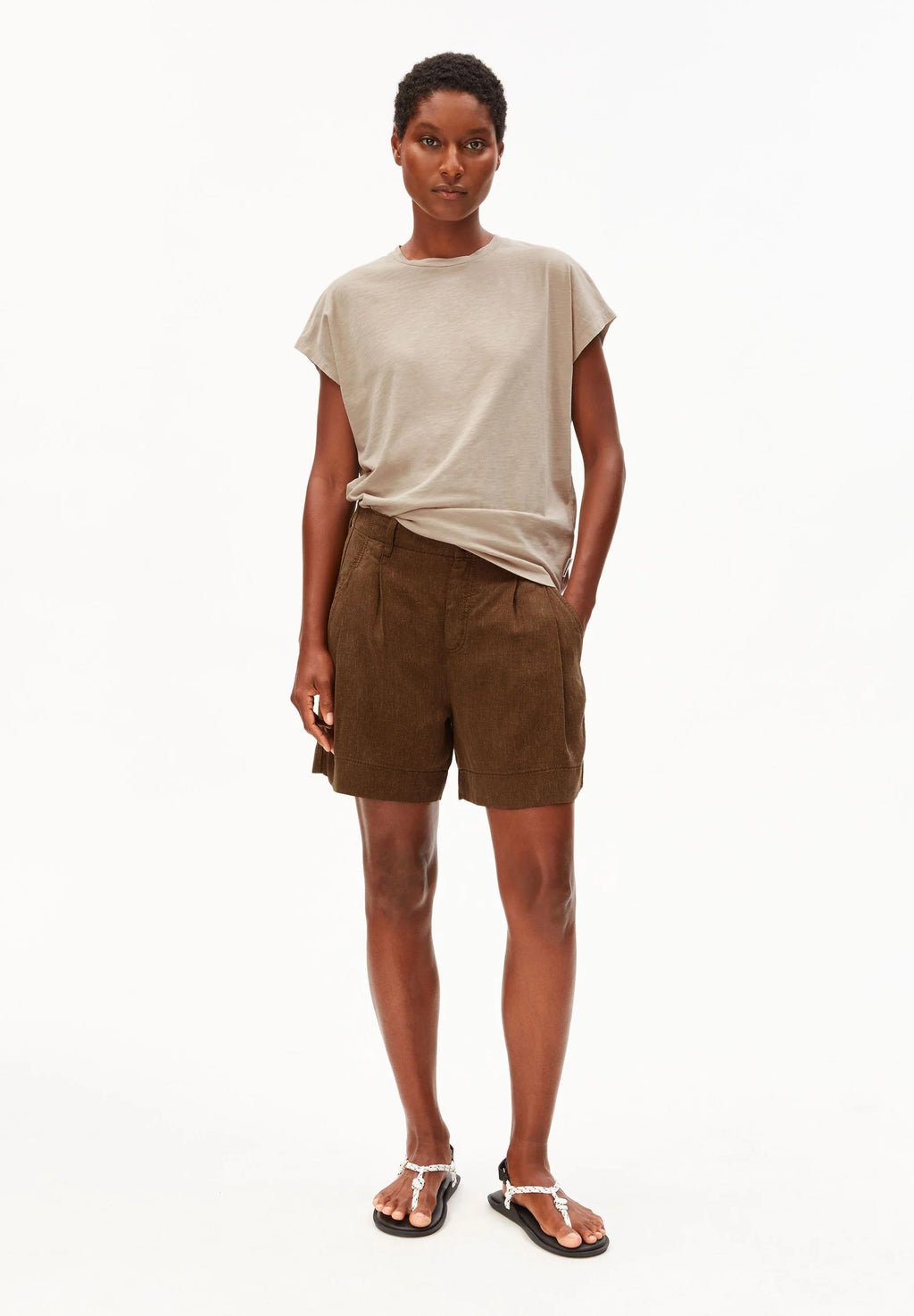 Slub Jersey T Shirt - Sandstone