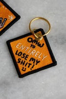 Lose My Shit Embroidered Keychain
