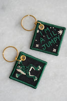 I'm A Lil Jumpy Embroidered Keychain