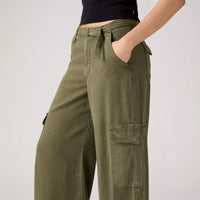 Baggy Dad Cargo Drapey - Ivy Green
