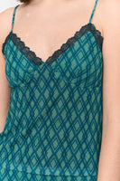 Patterned Spaghetti Strap Tank
