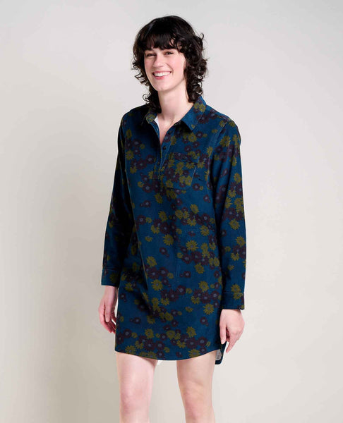 Scouter Cord Long Sleeve Shirt Dress