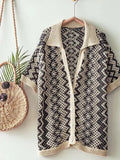 Patterned Crochet Knit Top