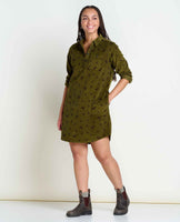 Scouter Cord Long Sleeve Shirt Dress