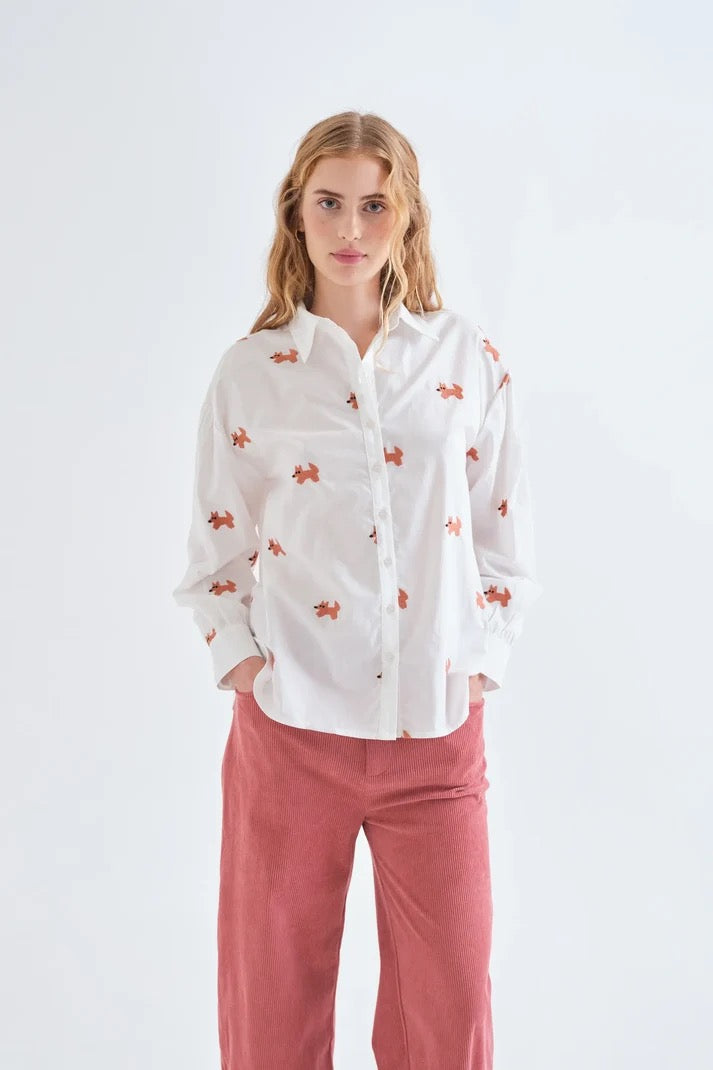 Fox Embroidered Shirt