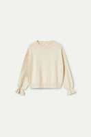 Beige Cuff Detail Sweater