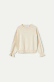 Beige Cuff Detail Sweater