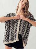 Patterned Crochet Knit Top