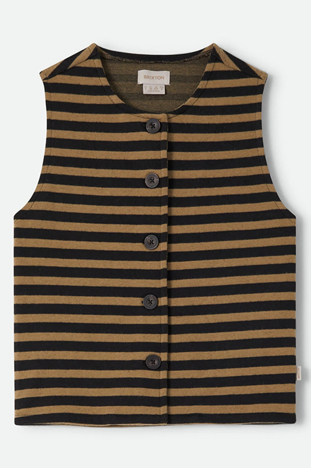 Audrey Knit Top - Washed Black/Khaki Stripe