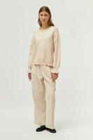 Beige Cuff Detail Sweater