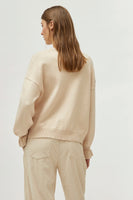 Beige Cuff Detail Sweater