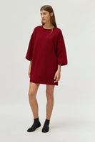 Red Short Jacquard Print Dress