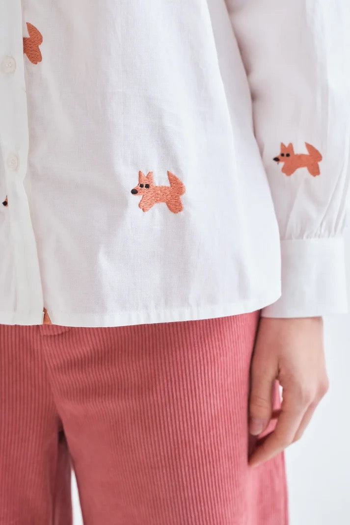 Fox Embroidered Shirt