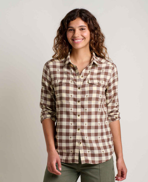 Re-form Flannel Shirt - Chestnut Dobby