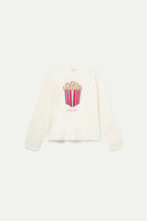 Popcorn Print Long Sleeve T Shirt