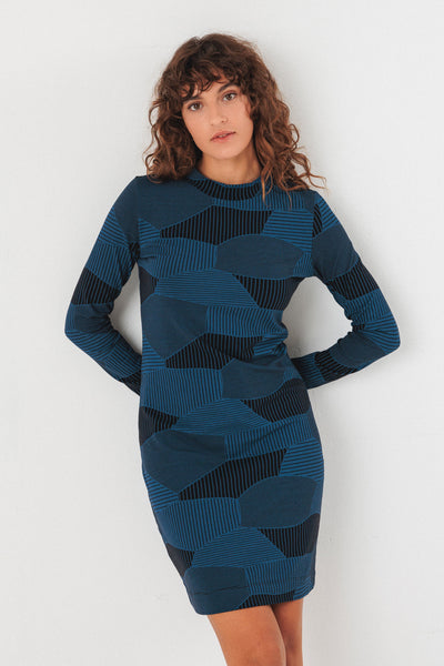 Bioleta GOTS Dress - Blue & Black