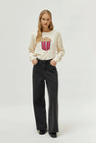 Popcorn Print Long Sleeve T Shirt
