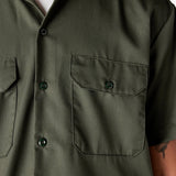 Short Sleeve Work Shirt - Olive Green