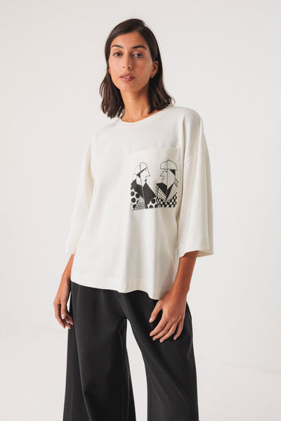 Hendaia GOTS T Shirt - White