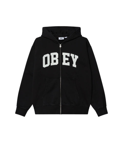 Control Faded Zip Hood - Digital Black