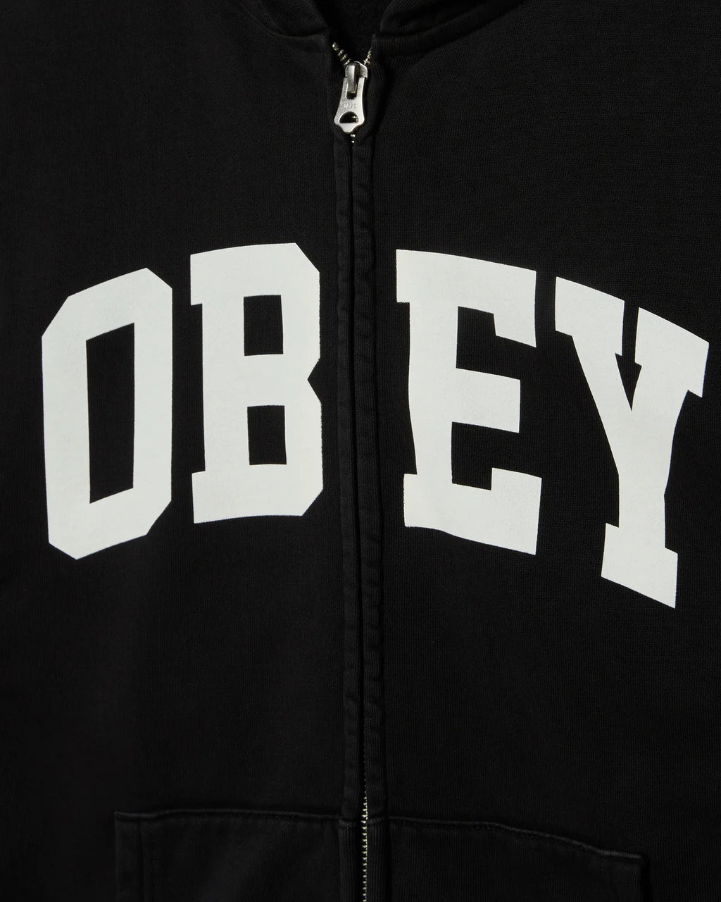 Control Faded Zip Hood - Digital Black