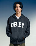 Control Faded Zip Hood - Digital Black
