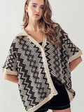 Patterned Crochet Knit Top