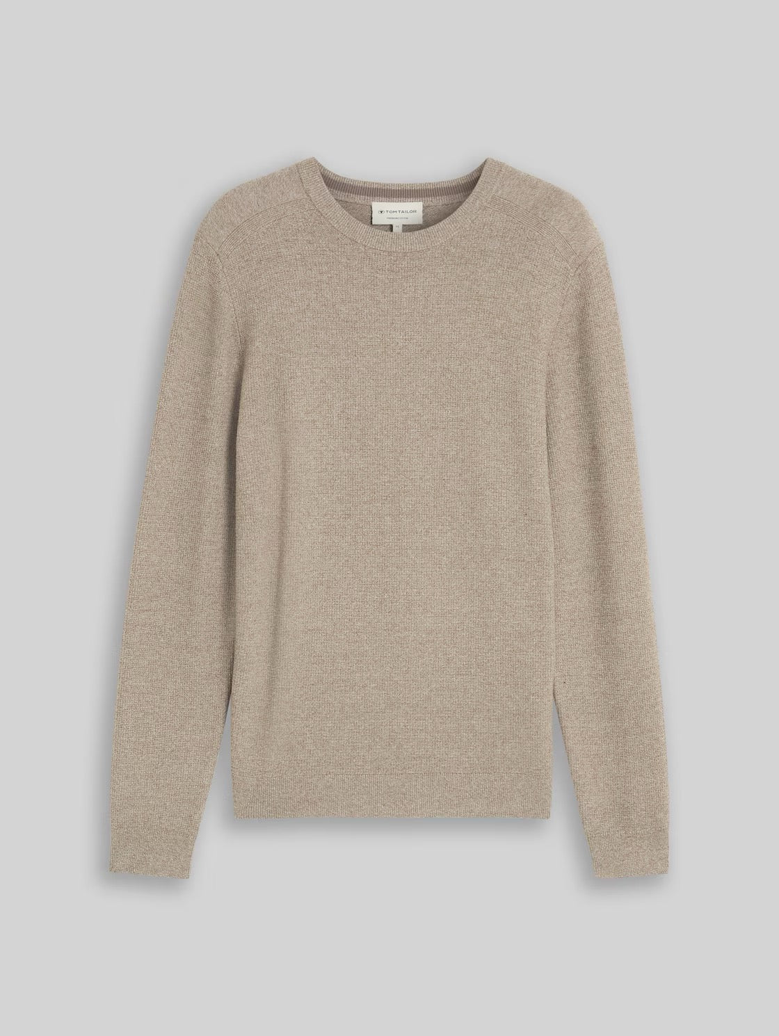 Mouline Structured Knit Crewneck Sweater