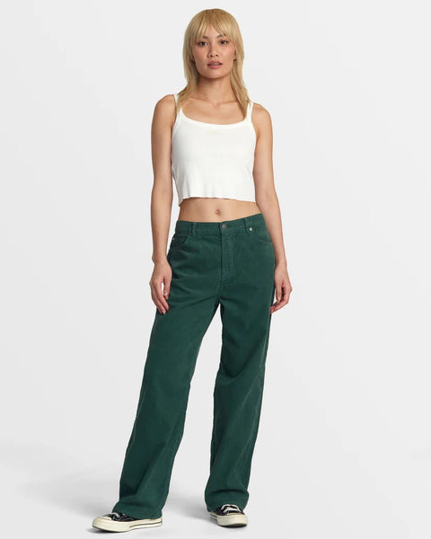 Heritage Cord Wide Leg Pant - Pineneedle