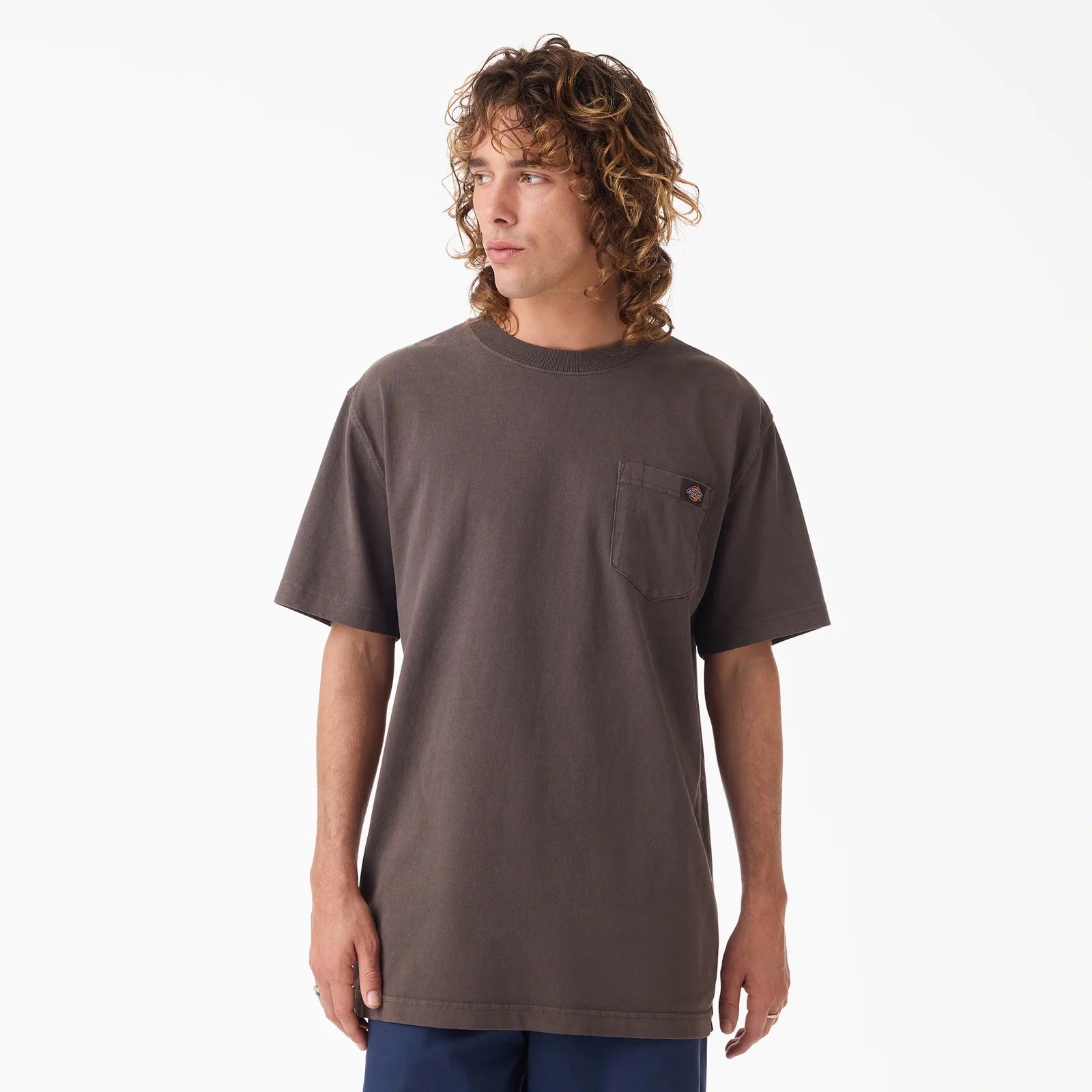 Worn In Heavyweight Pocket Tee - Dark Brown