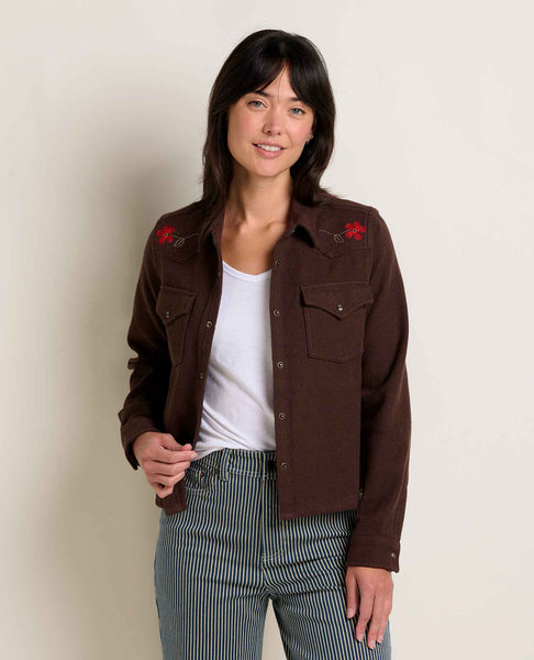 Conifer Western Long Sleeve Shirt - Chestnut Embroidery