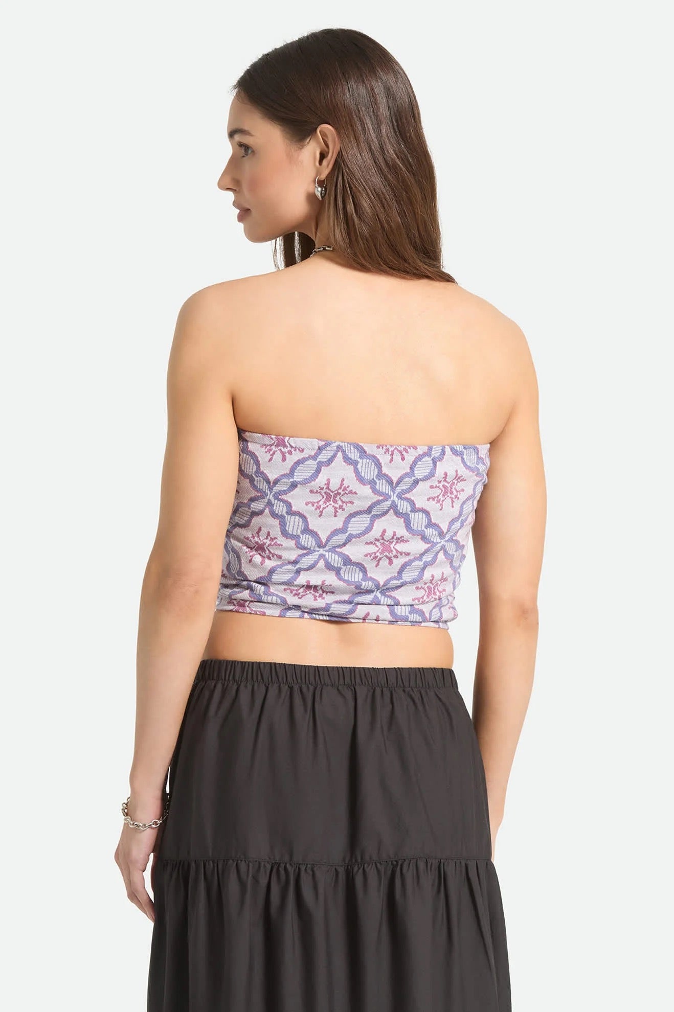 Hot To Go Tube Top - Off White/Tile Blue