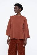 Wide Sleeve Jumper - Rust Brown