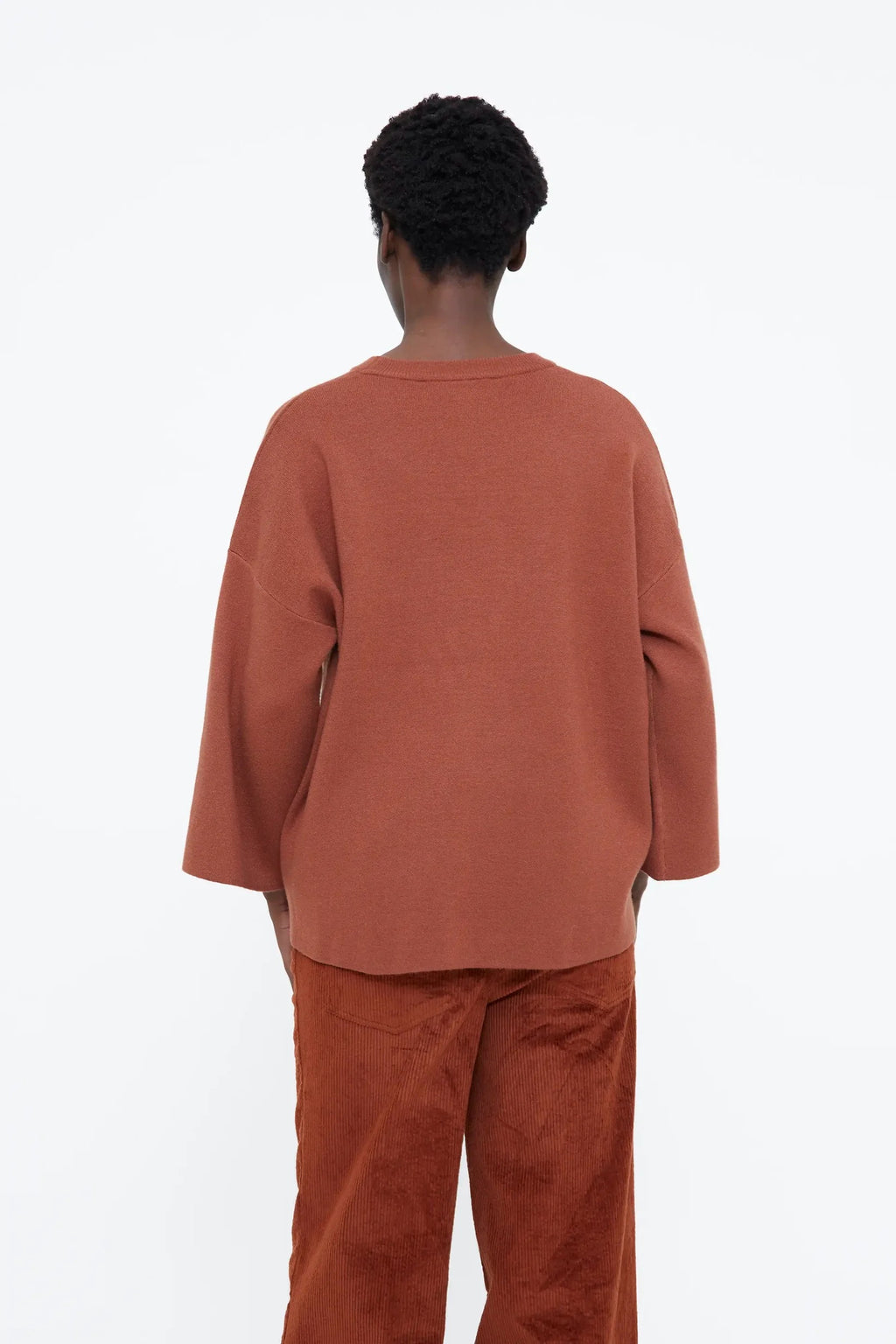 Wide Sleeve Jumper - Rust Brown