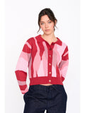 Pinks Collared Cardigan
