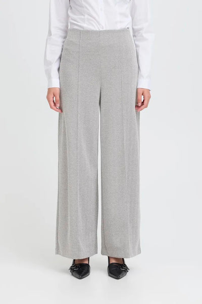 Kate Jacquard Pant 9  - Sharkskin Herringbone
