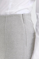 Kate Jacquard Pant 9  - Sharkskin Herringbone