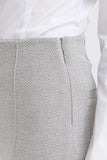 Kate Jacquard Pant 9  - Sharkskin Herringbone