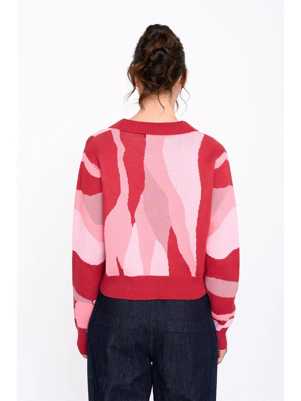 Pinks Collared Cardigan