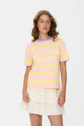 Contrast Neck Striped Tee