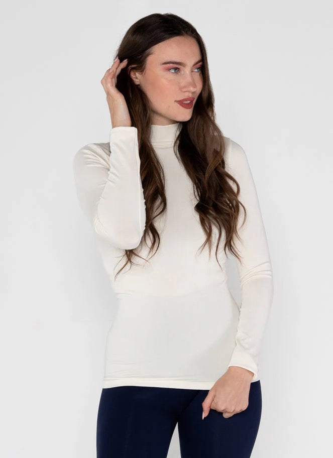 Bamboo Mock Neck Long Sleeve Top