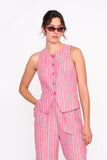 Pink Stripe Vest