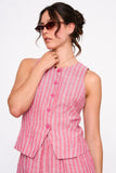 Pink Stripe Vest